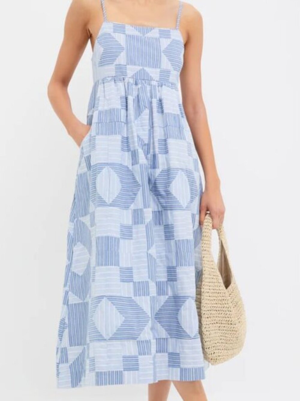 Sea New York Helmi Striped Shirting Midi Dress size 10